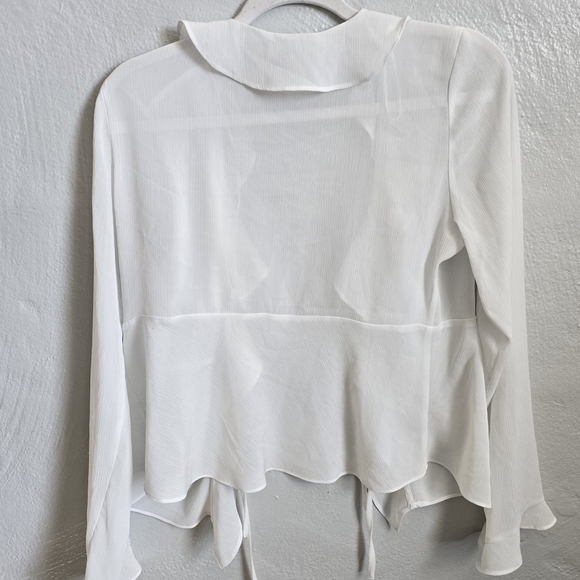 White Ruffle Blouse - Picture 2 of 3
